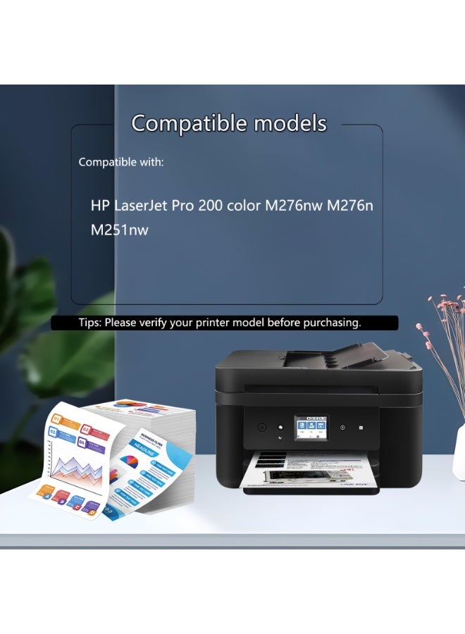 131X Compatible Toner  Replacement for Pro 200 color Series M251n M251nw,Pro 200 color MFP Series M276n M276nw  4PK - Image 2